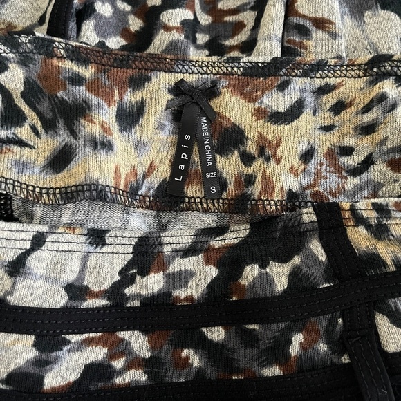 Lapis Animal Print A-Line Full Mid Rise Soft Flowy Boho Knee Length Swing Skirt - Picture 6 of 10